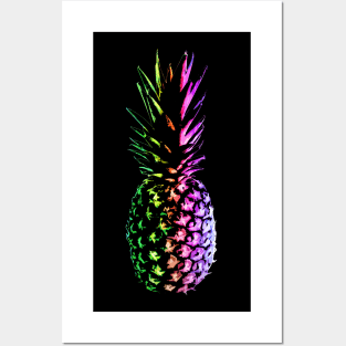 Rainbow Pineapple Posters and Art